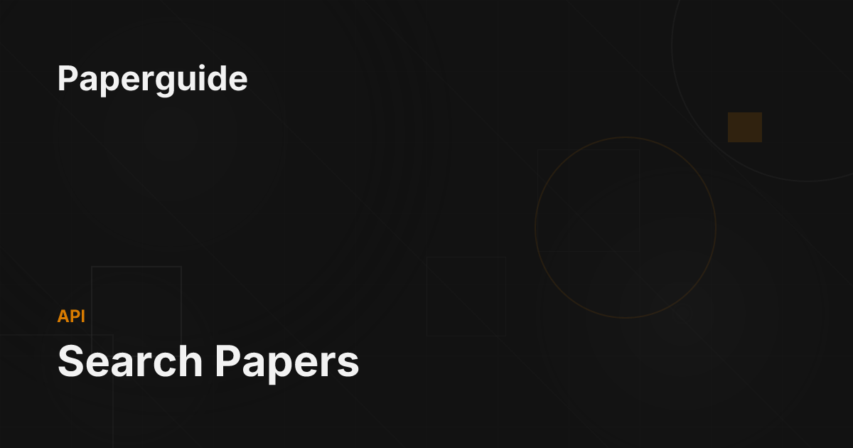 Search Papers - Paperguide Documentation