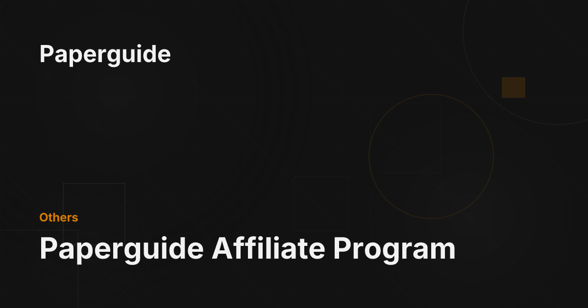 Paperguide Affiliate Program - Paperguide Documentation